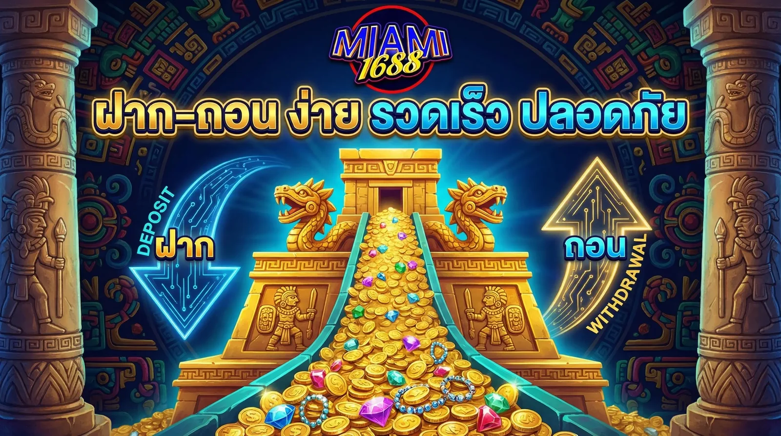 ฝากถอน Miami1688 ง่าย รวดเร็ว ปลอดภัย