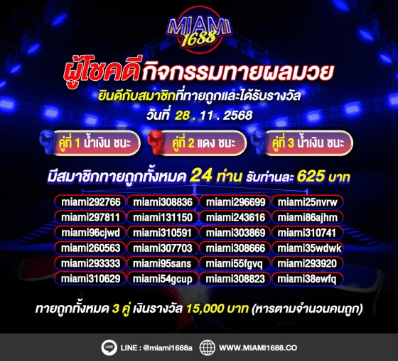 กิจกรรมทายมวย miami1688